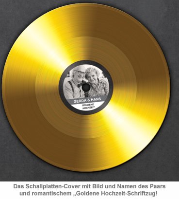 Schallplatte - personalisiert zur Goldenen Hochzeit - 2