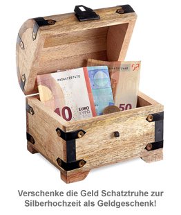 Geld Schatztruhe zur Silberhochzeit - 2 Geld Schatztruhe zur Silberhochzeit - 2
