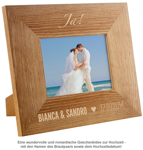 Personalisierter Bilderrahmen zur Hochzeit - Jawort - 2 Personalisierter Bilderrahmen zur Hochzeit - Jawort - 2