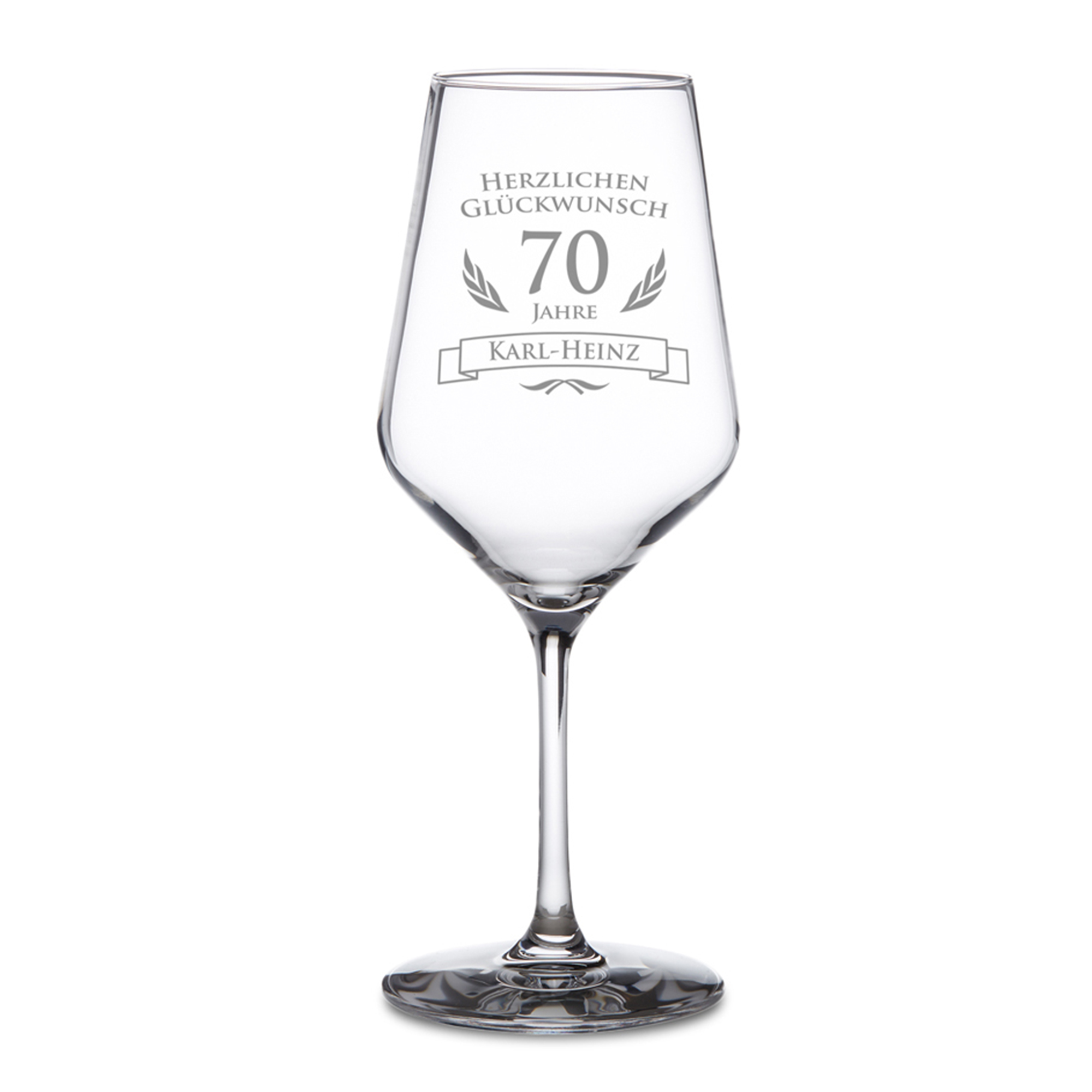 Weißweinglas zum 70. Geburtstag - 2 Weißweinglas zum 70. Geburtstag - 2