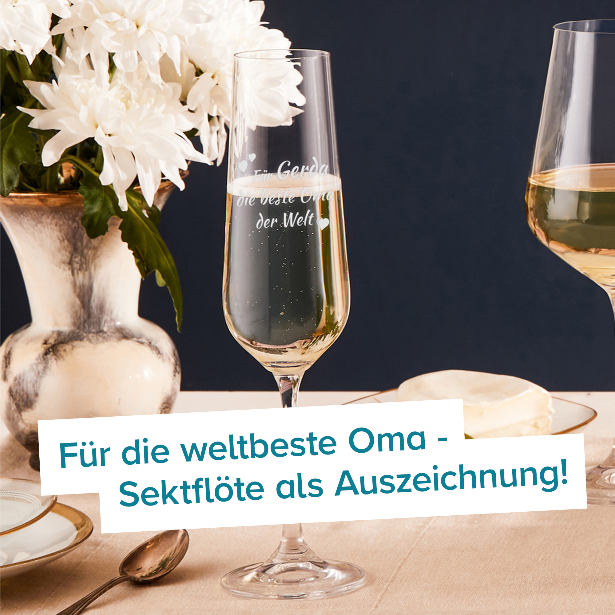 Sektglas mit Gravur - Beste Oma - 2 Sektglas mit Gravur - Beste Oma - 2