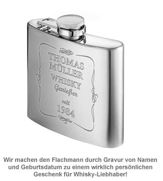 Flachmann mit Gravur - Whisky Genießer - 2 Flachmann mit Gravur - Whisky Genießer - 2