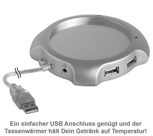USB Tassenwärmer mit USB-Hub - 2 USB Tassenwärmer mit USB-Hub - 2