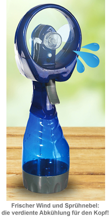 Ventilator mit Sprühflasche - 2 Ventilator mit Sprühflasche - 2