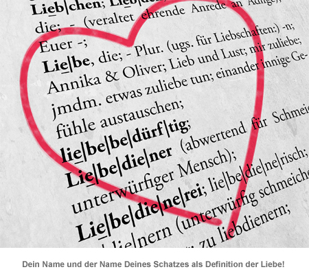 Liebesdefinition - personalisiertes Bild Weiß - 2 Liebesdefinition - personalisiertes Bild Weiß - 2