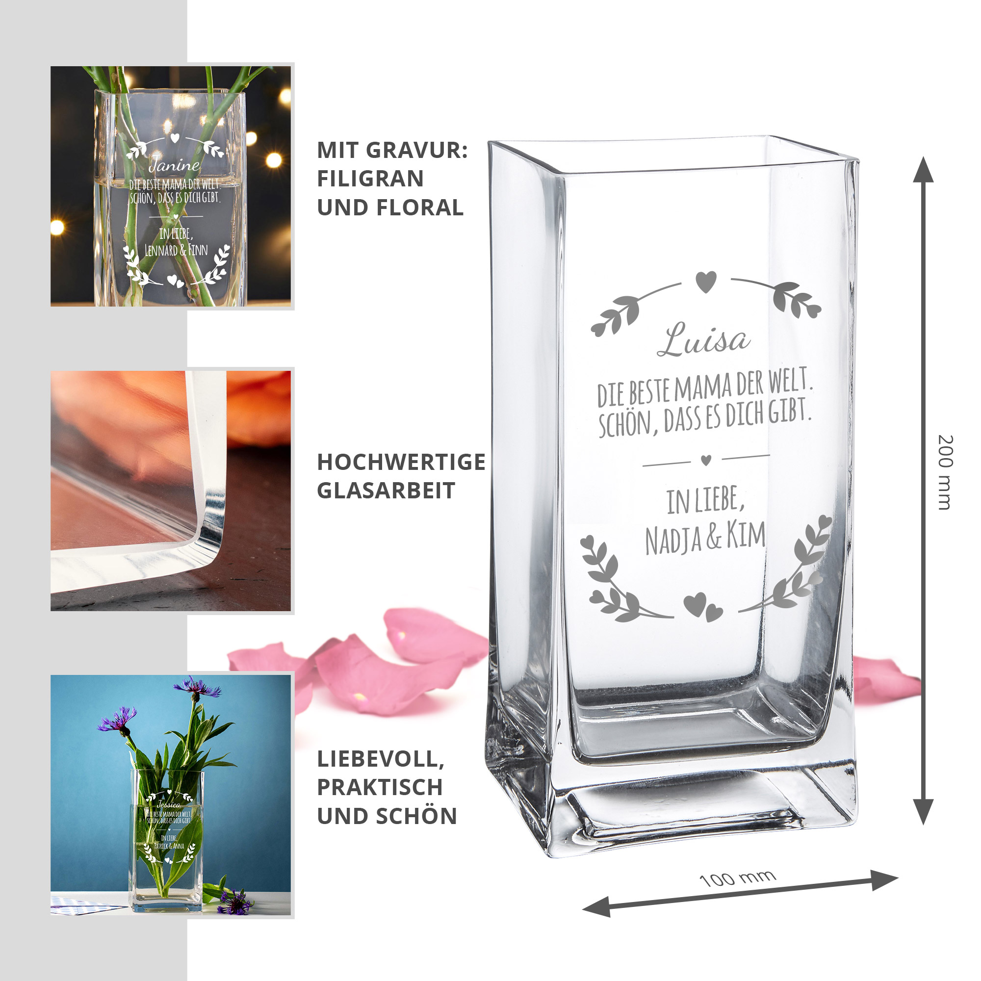Vase für Mama - personalisiert - 2 Vase für Mama - personalisiert - 2