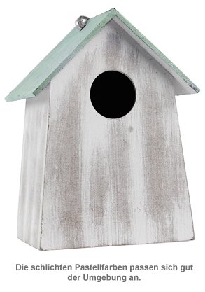 Vogelhäuschen mit Holzgravur - grün - 2 Vogelhäuschen mit Holzgravur - grün - 2