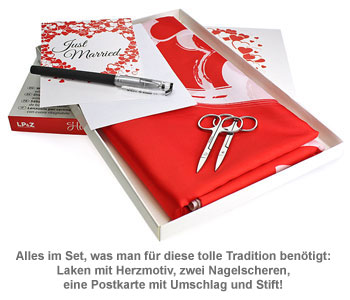 Hochzeitslaken Herzmotiv - zum Ausschneiden - 2 Hochzeitslaken Herzmotiv - zum Ausschneiden - 2