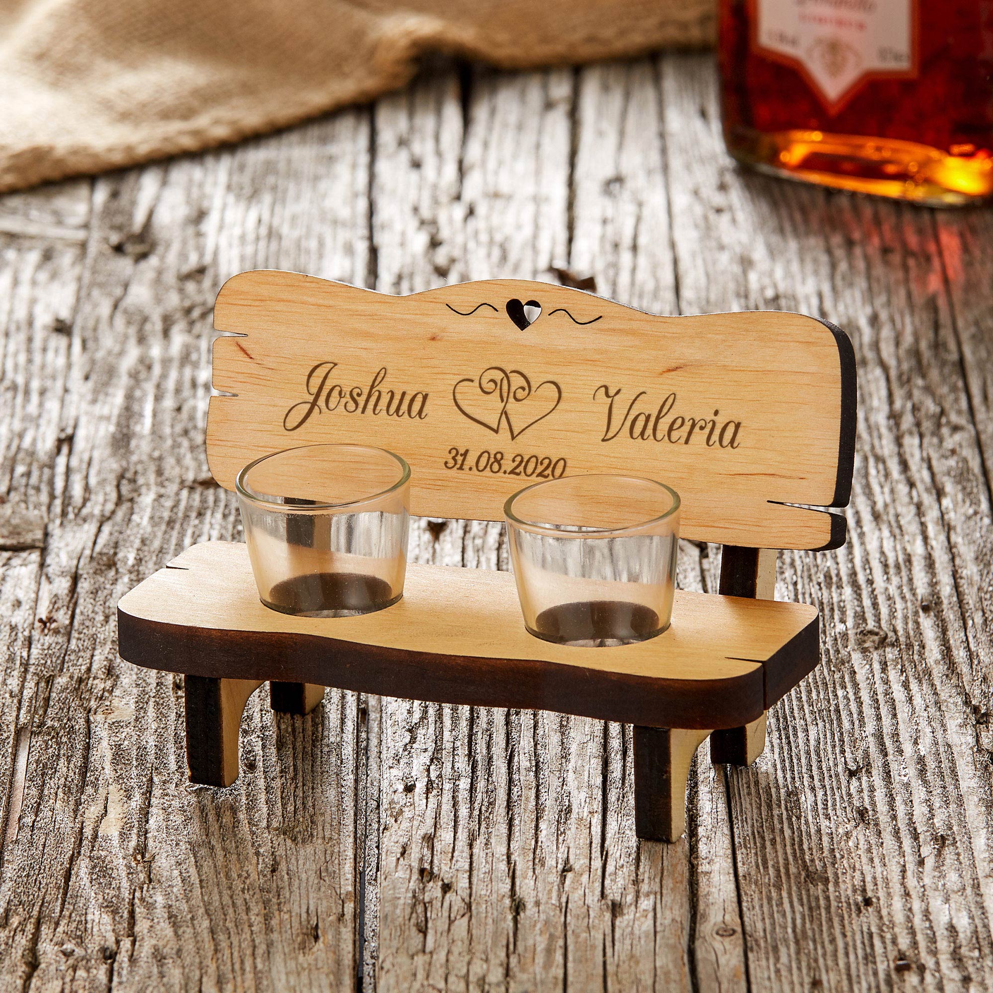Personalisierte Schnapsbank zur Hochzeit - 4 Personalisierte Schnapsbank zur Hochzeit - 4