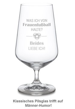 Bierglas mit Gravur - Frauenfußball - 2