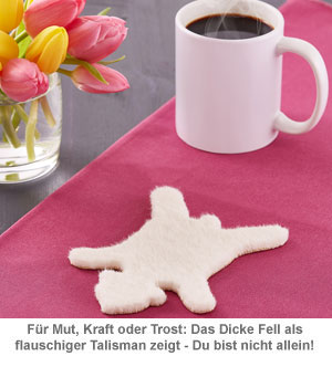 Dickes Fell - Glücksbringer in Geschenkbox weiß - 2 Dickes Fell - Glücksbringer in Geschenkbox weiß - 2