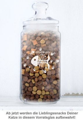 Leckerlies für Katzen - personalisiertes Vorratsglas - 2 Leckerlies für Katzen - personalisiertes Vorratsglas - 2