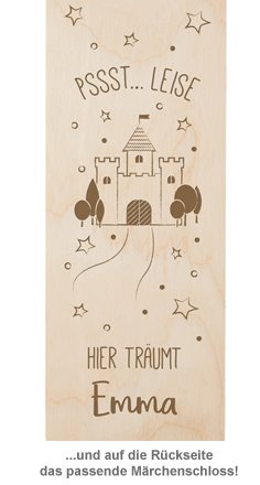 Türhänger mit Gravur für Mädchen - Fee - 3 Türhänger mit Gravur für Mädchen - Fee - 3