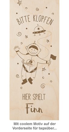 Türhänger mit Gravur für Jungs - Astronaut - 2 Türhänger mit Gravur für Jungs - Astronaut - 2
