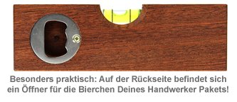 Handwerker Paket - Bierträger mit Wasserwaage - 4 Handwerker Paket - Bierträger mit Wasserwaage - 4
