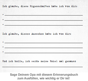 Buch zum Ausfüllen - Was ich an Dir liebe, Opa - 3 Buch zum Ausfüllen - Was ich an Dir liebe, Opa - 3