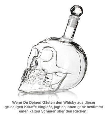 Whisky Karaffe Totenkopf - 2 Whisky Karaffe Totenkopf - 2