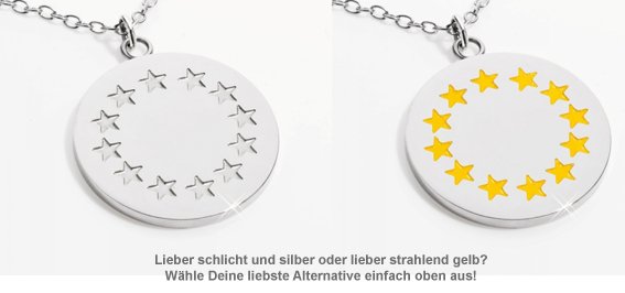 Runder Kettenanhänger mit Gravur - Sternenkranz - 2 Runder Kettenanhänger mit Gravur - Sternenkranz - 2