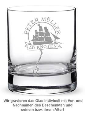 Personalisiertes Rumglas zum Geburtstag - Segelschiff - 2 Personalisiertes Rumglas zum Geburtstag - Segelschiff - 2