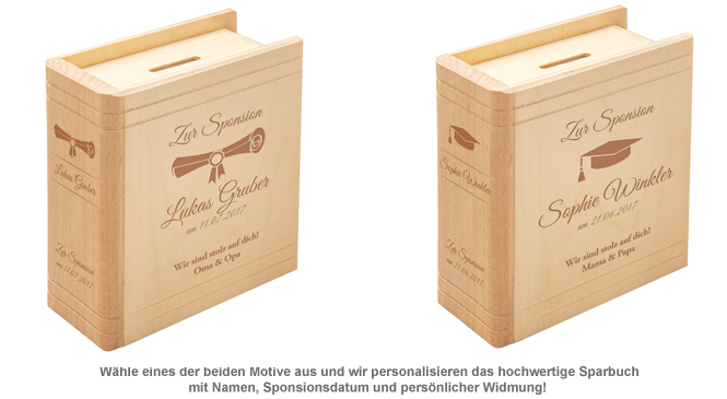 Personalisiertes Sparbuch zur Sponsion - 3 Personalisiertes Sparbuch zur Sponsion - 3