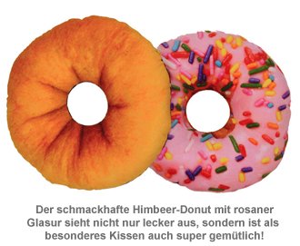 Dekokissen Donut - rosa - 2 Dekokissen Donut - rosa - 2