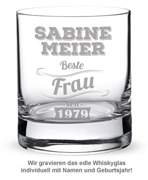 Whiskyglas mit Gravur - Beste Frau - 2 Whiskyglas mit Gravur - Beste Frau - 2