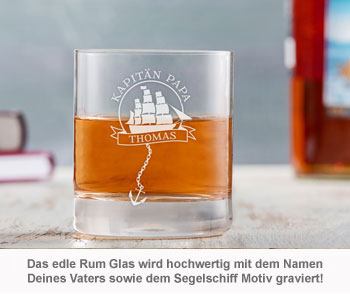 Rum Set mit Globus Karaffe und Glas - Segelschiff für Papa - 2 Rum Set mit Globus Karaffe und Glas - Segelschiff für Papa - 2