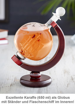 Rum Set mit Globus Karaffe und Glas - Segelschiff für Papa - 3 Rum Set mit Globus Karaffe und Glas - Segelschiff für Papa - 3