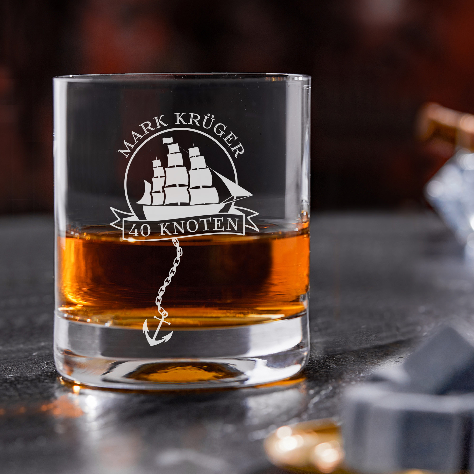 Rum Set mit Globus Karaffe und Glas - Segelschiff - 3 Rum Set mit Globus Karaffe und Glas - Segelschiff - 3
