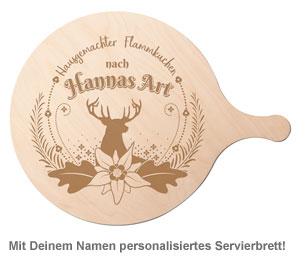 Flammkuchenbrett mit Gravur - 2 Flammkuchenbrett mit Gravur - 2
