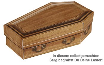 Sarg Bastelset für gute Vorsätze - Schluss damit - 2 Sarg Bastelset für gute Vorsätze - Schluss damit - 2