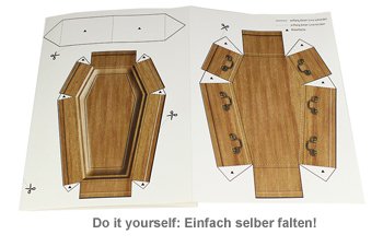 Sarg Bastelset für gute Vorsätze - Schluss damit - 3 Sarg Bastelset für gute Vorsätze - Schluss damit - 3