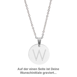Runder Kettenanhänger Silber - Sternbild mit Initiale - 3 Runder Kettenanhänger Silber - Sternbild mit Initiale - 3