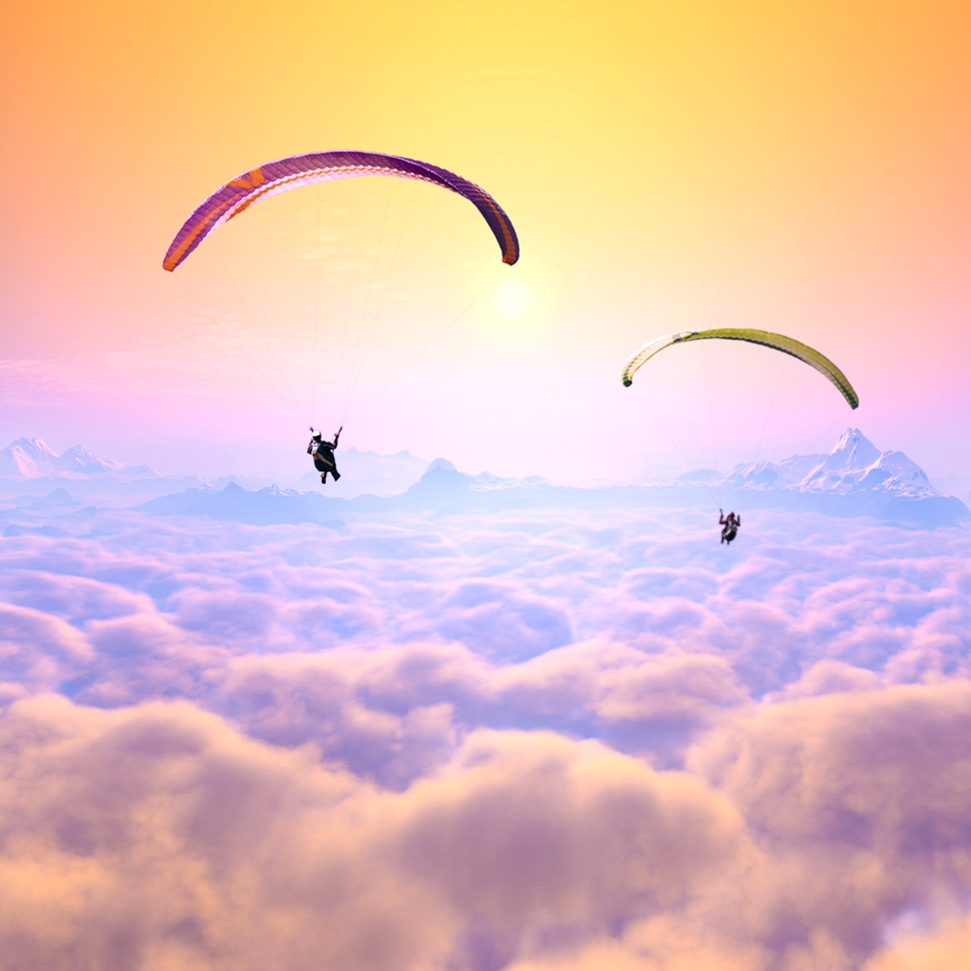 Romantischer Fallschirmsprung durch Wolke 7 - 5 Romantischer Fallschirmsprung durch Wolke 7 - 5