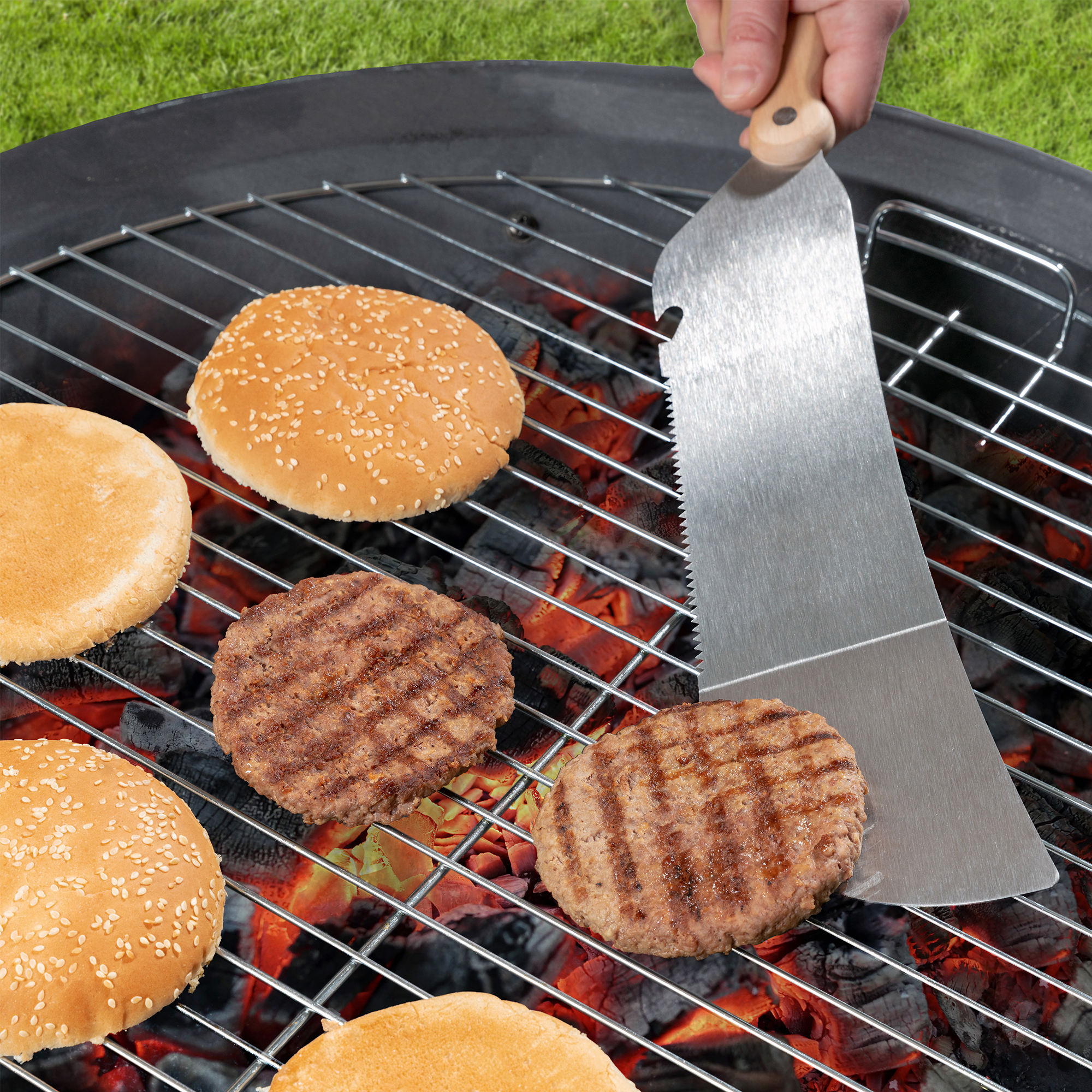 Grillmachete - Grillbesteck mit Flaschenöffner - 2 Grillmachete - Grillbesteck mit Flaschenöffner - 2