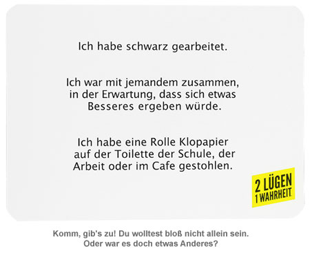 Kartenspiel - 2 Lügen 1 Wahrheit - 2 Kartenspiel - 2 Lügen 1 Wahrheit - 2