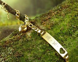 Armband mit Herzstanze Gold - Initialengravur - 4 Armband mit Herzstanze Gold - Initialengravur - 4