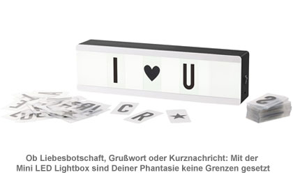 Mini LED Lightbox mit Buchstaben - Leuchtschild - 2 Mini LED Lightbox mit Buchstaben - Leuchtschild - 2