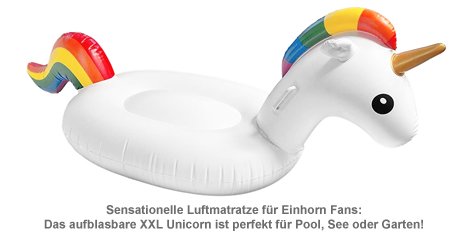Aufblasbare Einhorn Luftmatratze - 2 Aufblasbare Einhorn Luftmatratze - 2