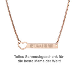 Kette mit Herzstanze Rosegold - Beste Mama - 3 Kette mit Herzstanze Rosegold - Beste Mama - 3