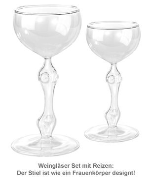 Sexy Weingläser - 2er Set - 2 Sexy Weingläser - 2er Set - 2