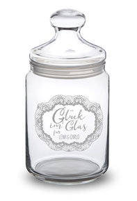 Bonbonglas mit Gravur - Glück im Glas - 3 Bonbonglas mit Gravur - Glück im Glas - 3