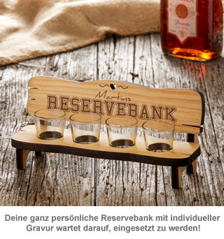 Personalisierte Vierer Schnapsbank - Reservebank - 2 Personalisierte Vierer Schnapsbank - Reservebank - 2