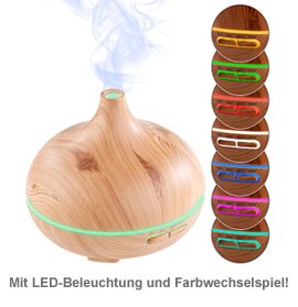 Luftbefeuchter mit Aroma Diffuser und LED Farbwechsel - 3 Luftbefeuchter mit Aroma Diffuser und LED Farbwechsel - 3
