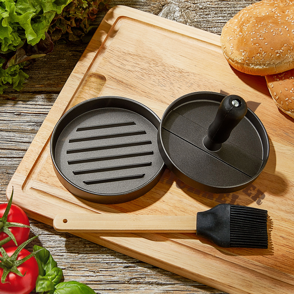 Burgerpresse mit Schneidebrett Grillset - Grillmeister - 4 Burgerpresse mit Schneidebrett Grillset - Grillmeister - 4