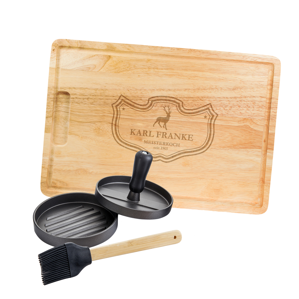 Burgerpresse mit Schneidebrett Grillset - Meisterkoch - 2 Burgerpresse mit Schneidebrett Grillset - Meisterkoch - 2