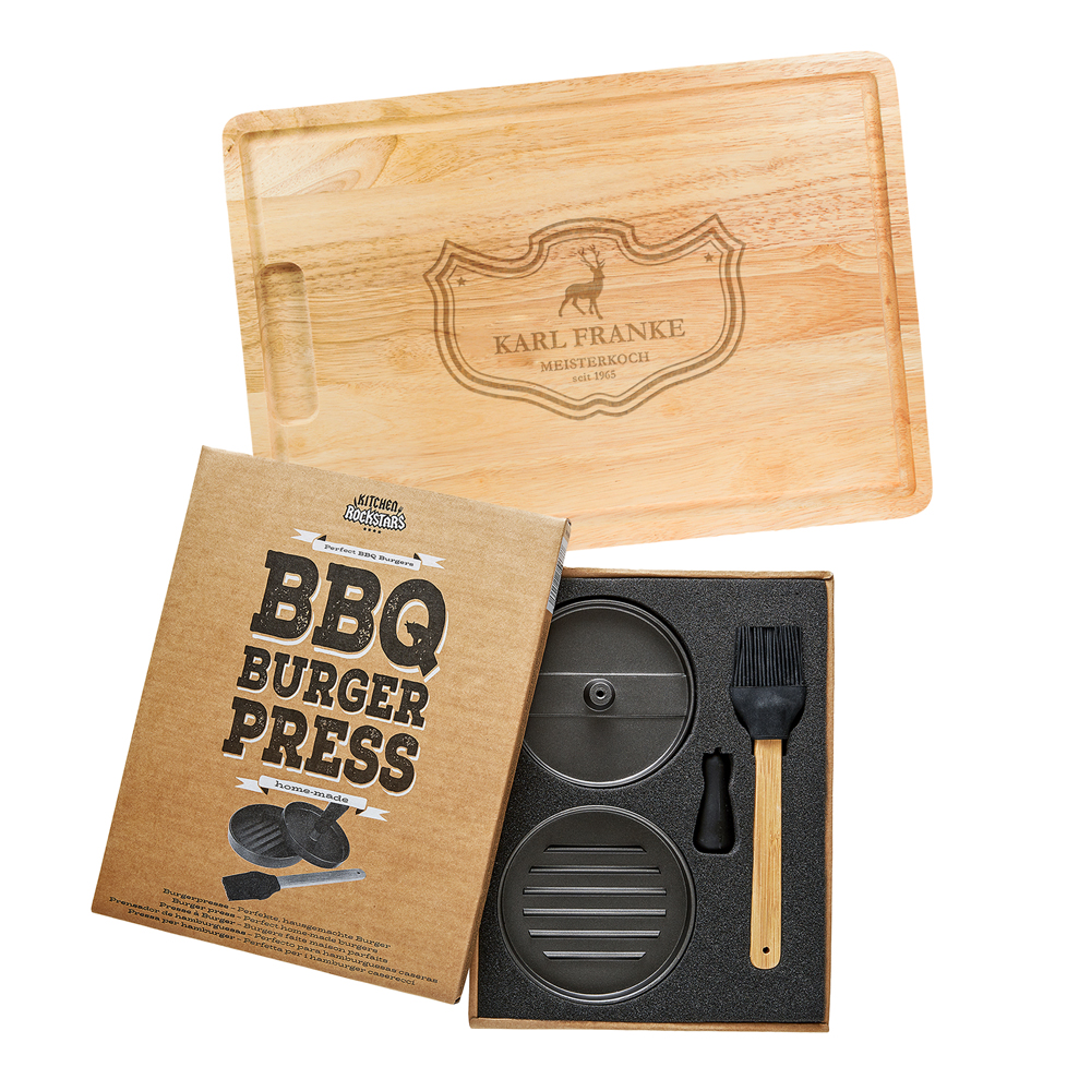 Burgerpresse mit Schneidebrett Grillset - Meisterkoch - 3 Burgerpresse mit Schneidebrett Grillset - Meisterkoch - 3