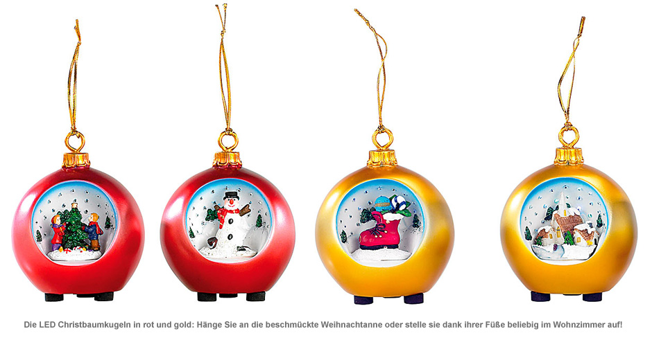 LED Weihnachtskugeln - 3 LED Weihnachtskugeln - 3