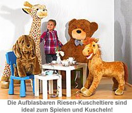 Aufblasbare Riesen-Kuscheltiere - 3 Aufblasbare Riesen-Kuscheltiere - 3