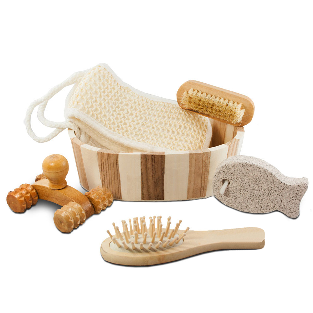 Badeset mit Waschwanne - 6-teilig - schöne Geschenkidee für Badefans